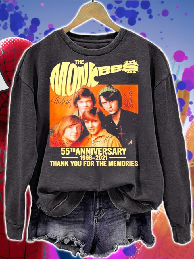 The Monkees 55th anniversary 1966-2021 signatures shirt sweatshirt The Monkees 55th anniversary 1966-2021 signatures shirt sweatshirt