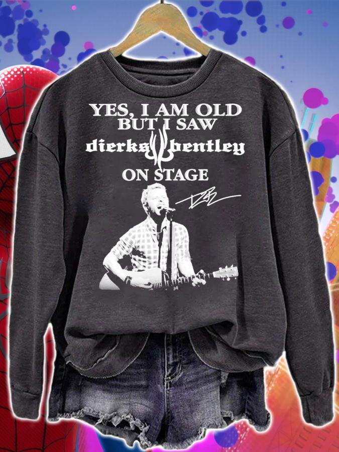Yes I am old but I saw Dierks Bentley on stage signature shirt
