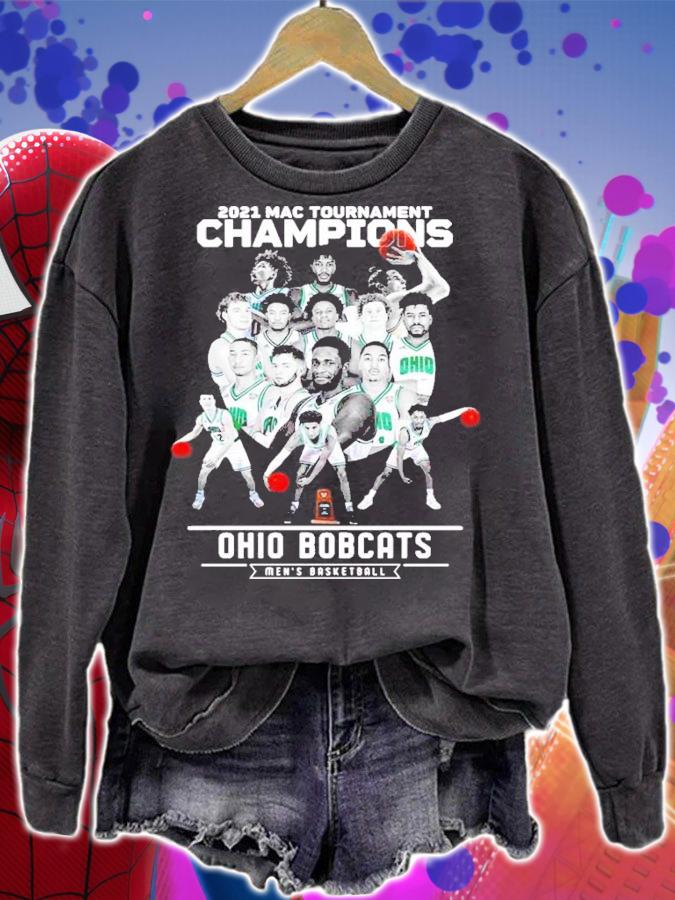 2021 Mac Tournament Champions Ohio Bobcats mens Basketball t-shirt