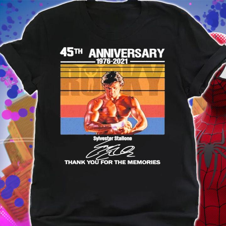 45th anniversary 1976-2021 Sylvester Stallone signature vintage shirt shirt