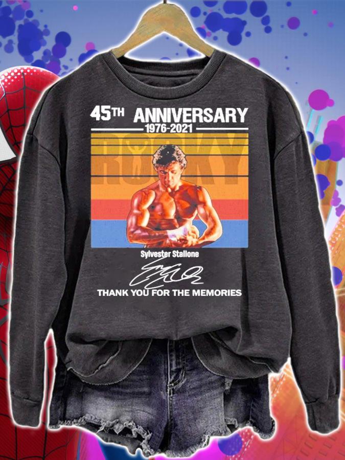 45th anniversary 1976-2021 Sylvester Stallone signature vintage shirt sweatshirt
