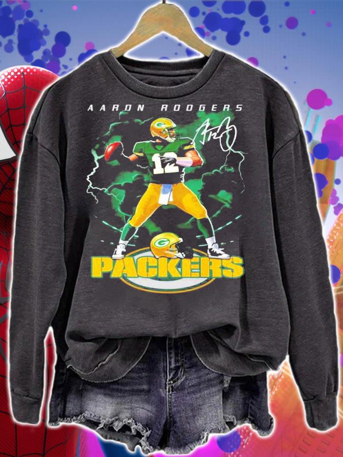 Aaron Rodgers Green Bay Packers signature shirt sweatshirt