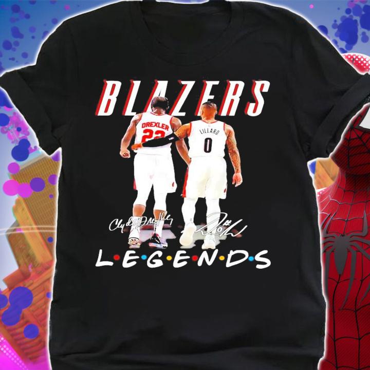 Blazers Legends Drexler Lillard signatures shirt shirt