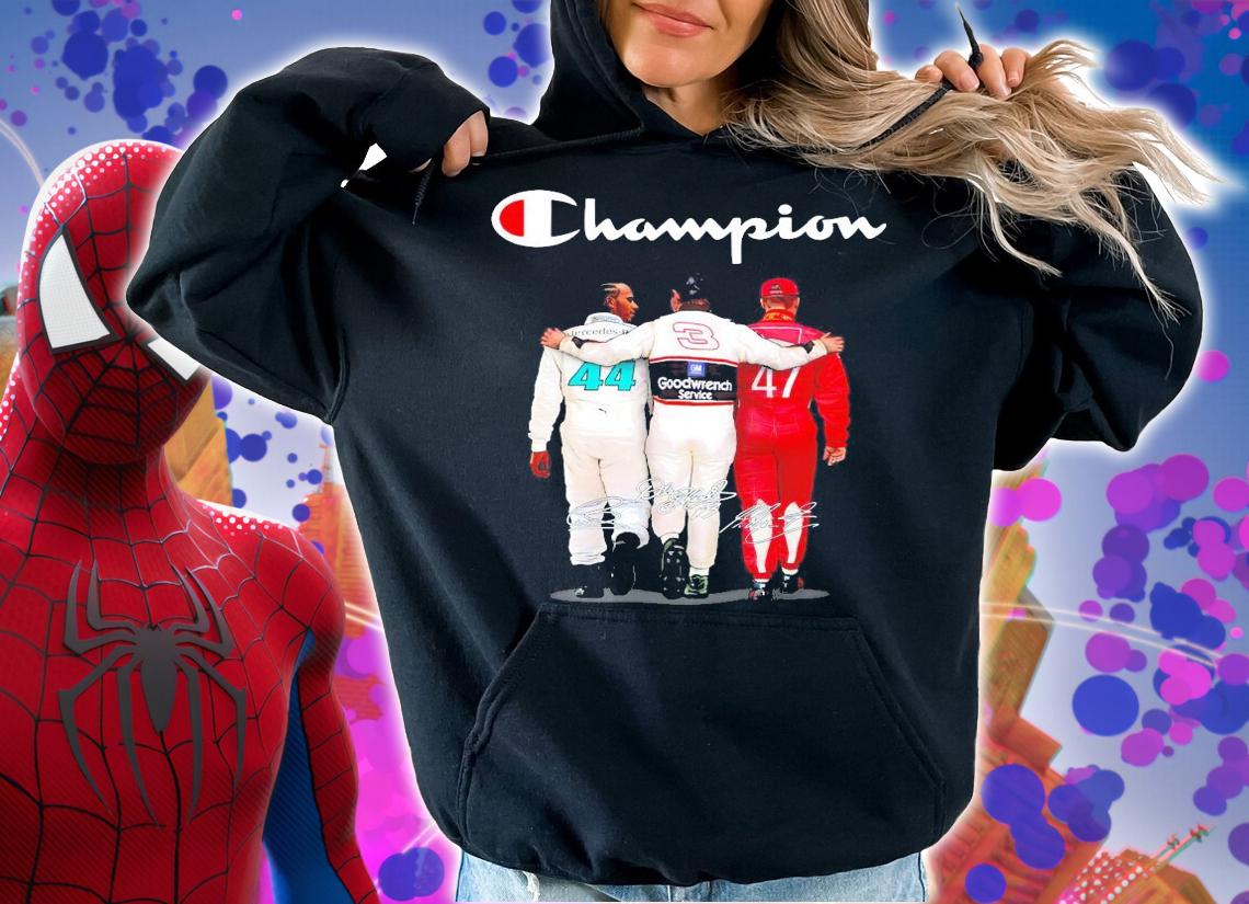 Champion Mercedes Goodwrench Service signature shirt hoodie