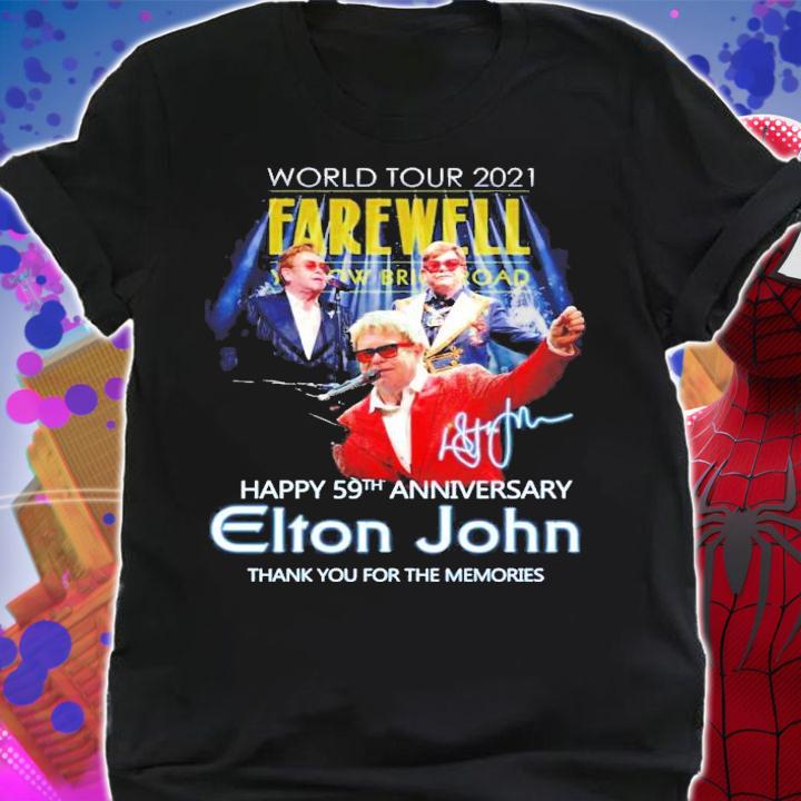 Farewell happy 59th anniversary Elton John signature shirt