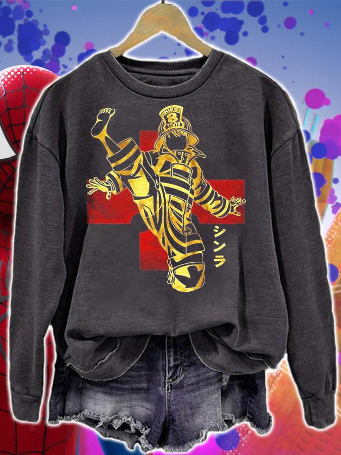 Fire Force Shinra Kusakabe logo T-shirt sweatshirt
