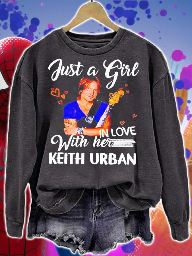 Just a girl in love with her Keith Urban T-shirt