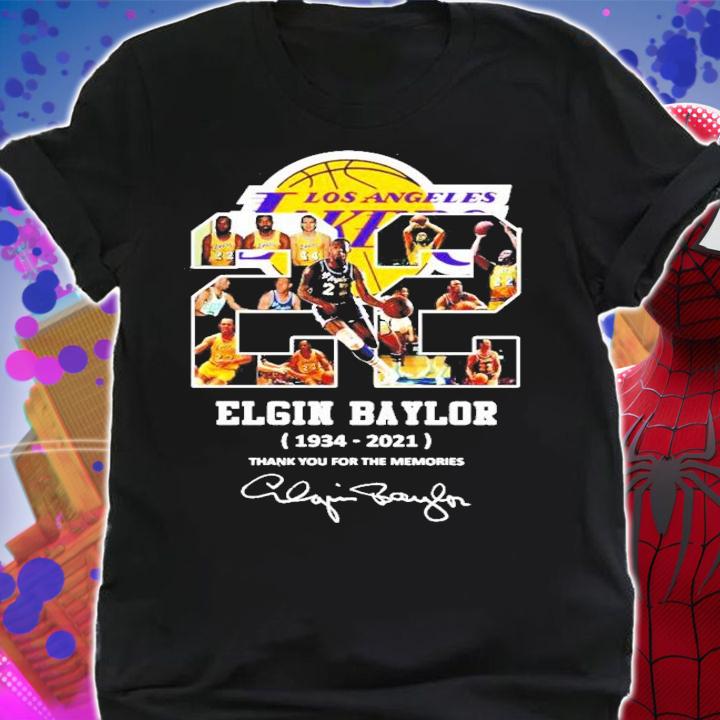 Los Angeles Lakers 22 Elgin Baylor 1934-2021 signature shirt shirt