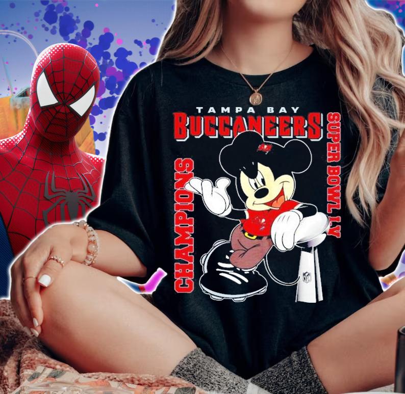 Mickey Mouse Tampa Bay Buccaneers Super Bowl LV Champions shirt woman shirt