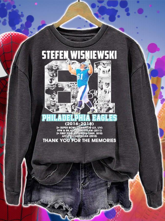 Stefen Wisniewski Philadelphia Eagles 2016-2018 signature shirt