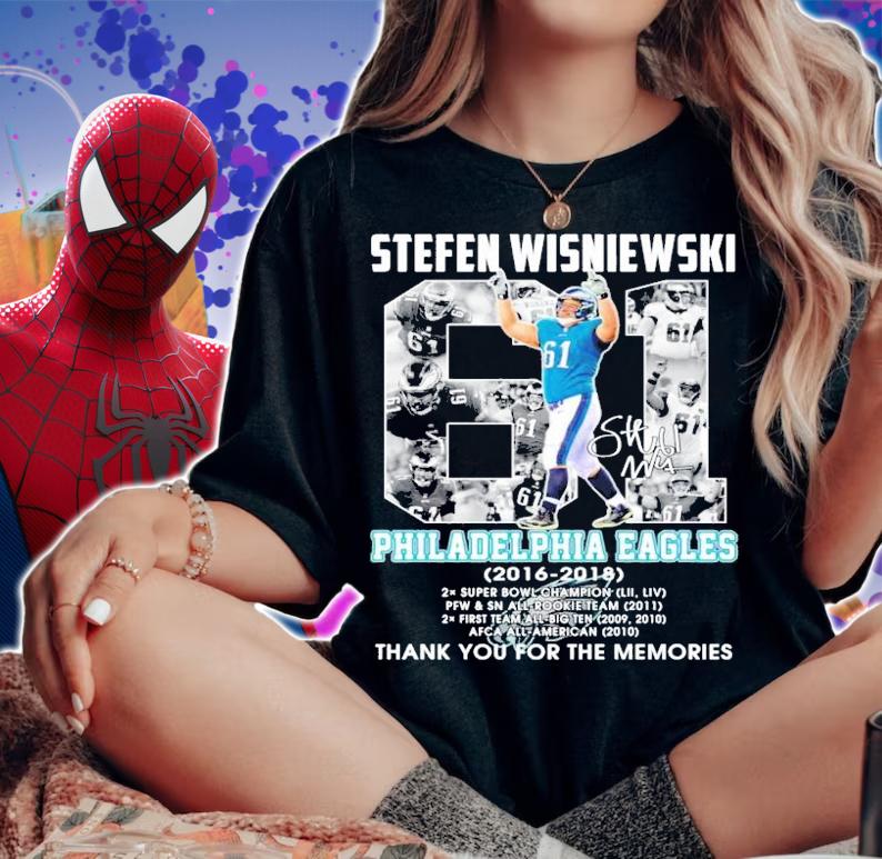 Stefen Wisniewski Philadelphia Eagles 2016-2018 signature shirt