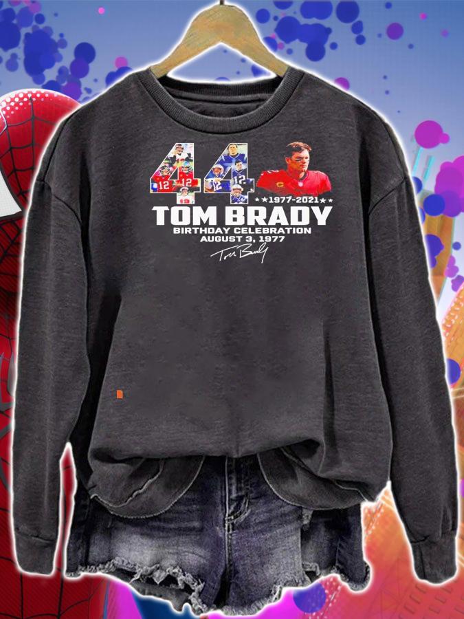 44 Tom Brady 1977 2021 Birthday Celebration August 3 1977 signature shirt