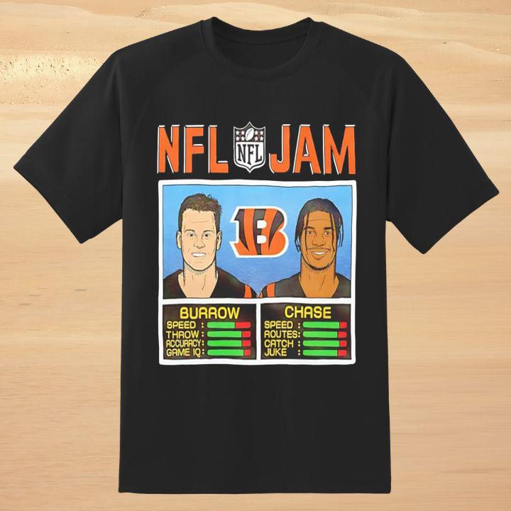 Official NFL Jam Cincinnati Bengals Joe Burrow And Ja'Marr Chase T-Shirt