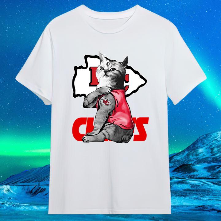 Cat Tattoo Kansas City Chiefs Logo T-Shirt For Fans