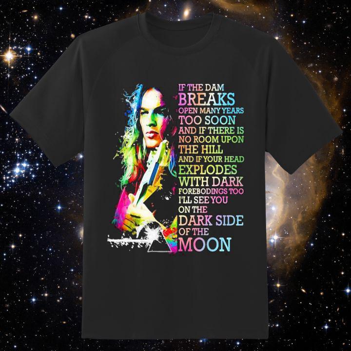 Personalised Pink Floyd Rock Band Brain Damage Lyrics T-Shirt