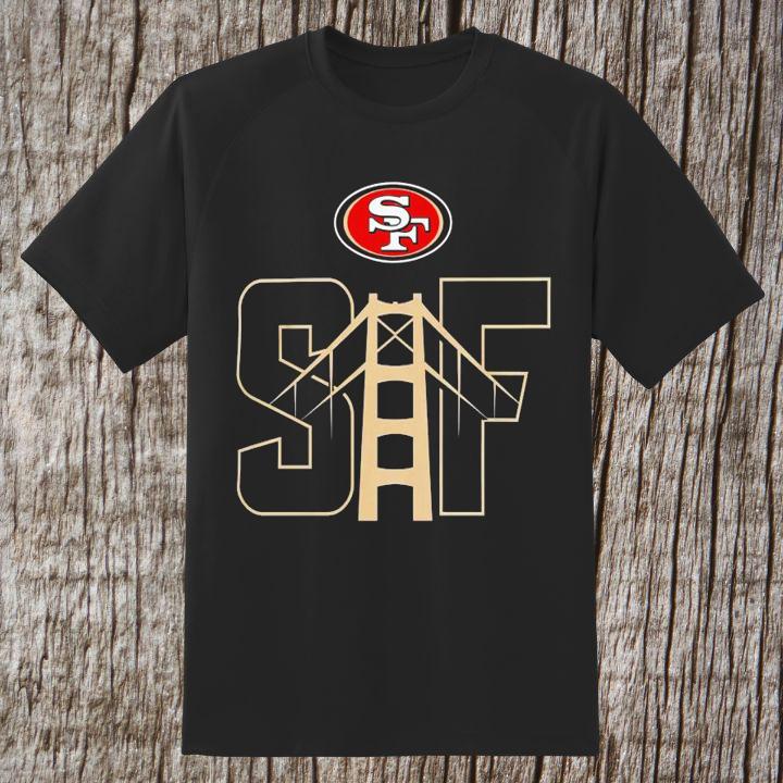 Premium Logo San Francisco 49Ers Football Golden Gate Bridge T-Shirt