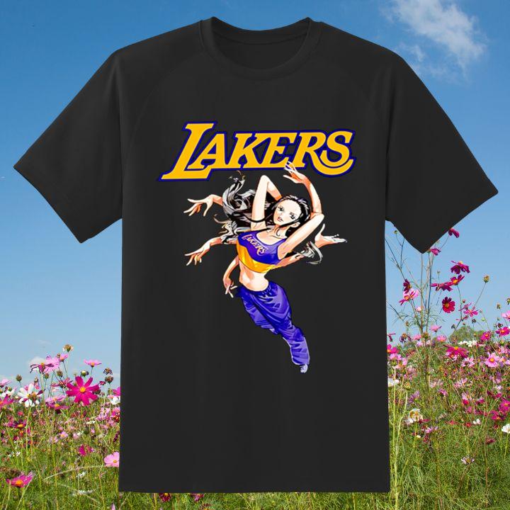 Nico Robin Los Angeles Lakers One Piece Funny Basketball T-Shirt