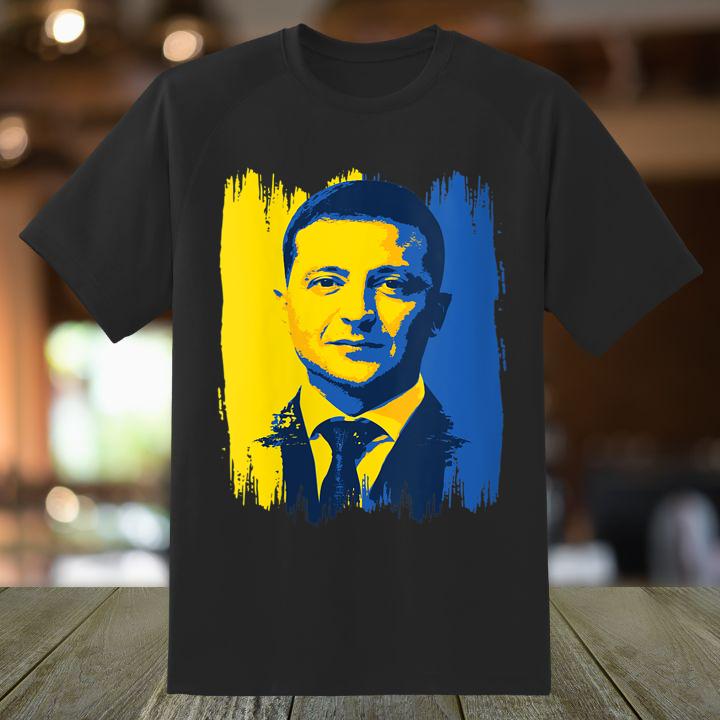 Volodymyr Zelensky Support Ukraine Flag Peace Love T-Shirt