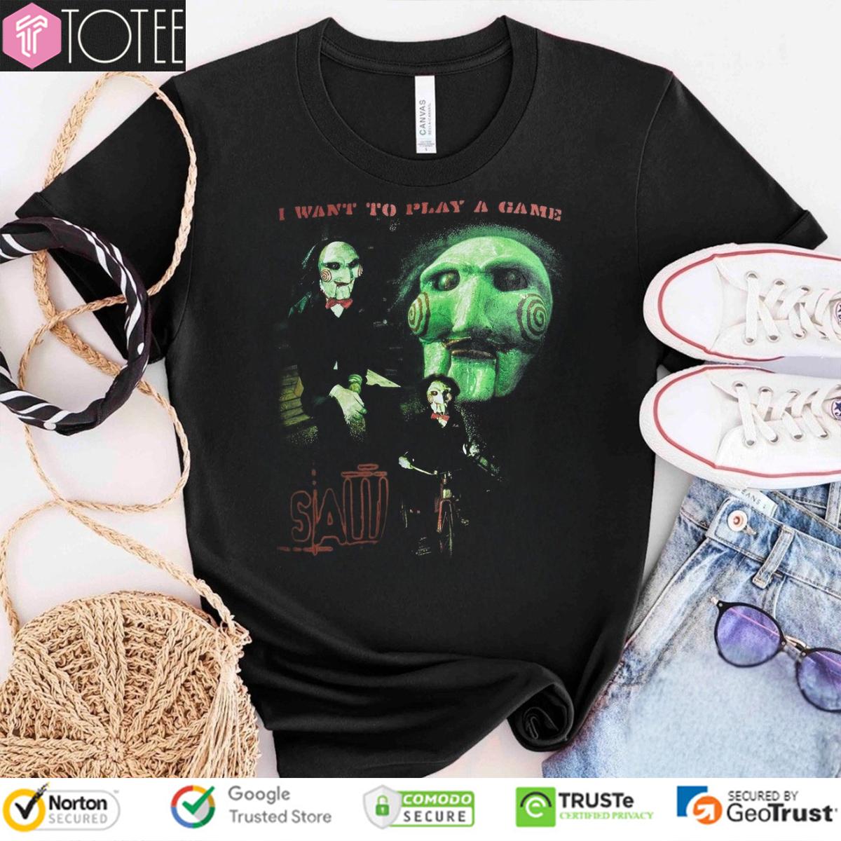 Saw Movie I Want To Play A Game Jigsaw T-Shirt