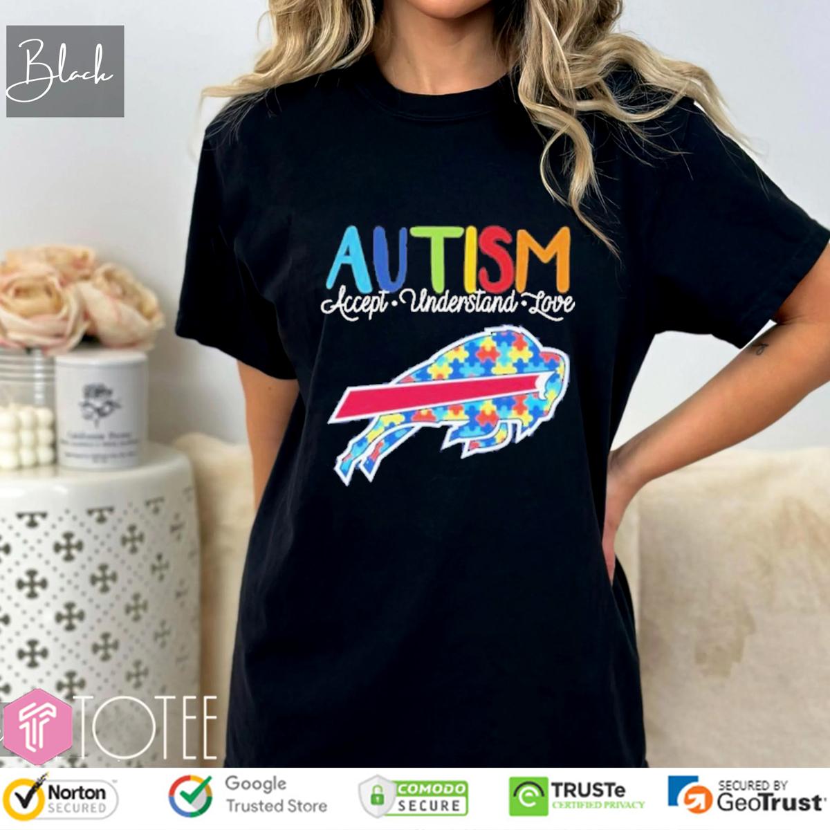 Buffalo Bills Autism Awareness Accept Understand Love T-Shirt