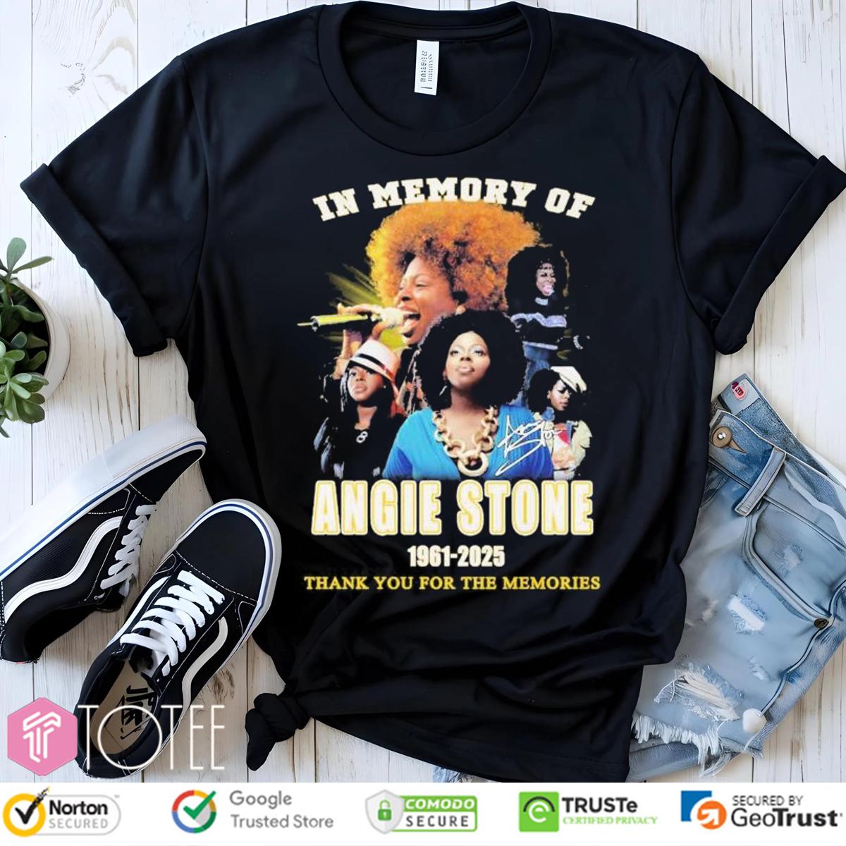 In Memory Of Angie Stone 1961-2025 Thank You For The Memories T-Shirt