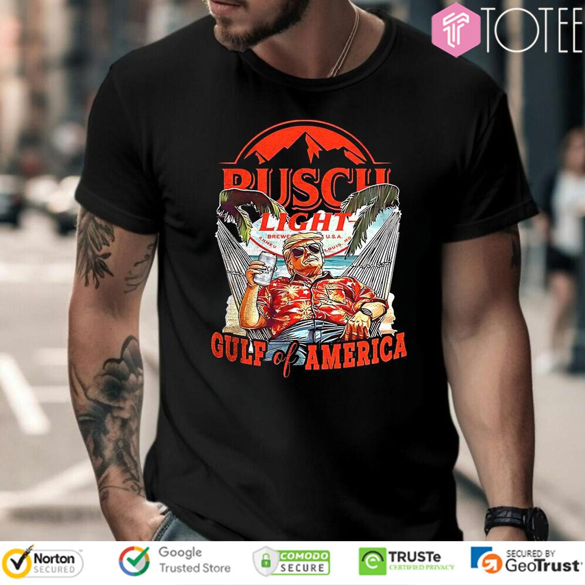 Trump Busch Light Gulf Of America Beer Lover T-Shirt