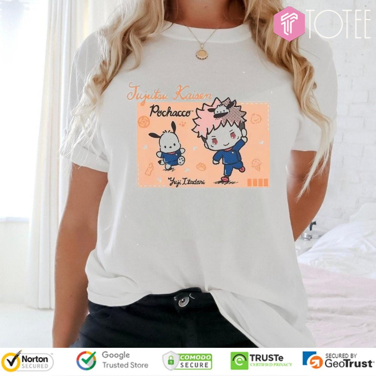 Seven Times Six Jujutsu Kaisen Hello Kitty Pochacco Yuji Itadori T-shirt