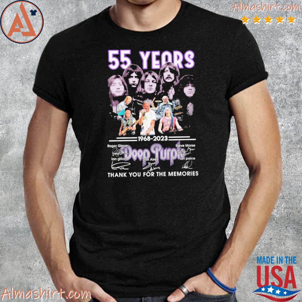 Deep Purple 55 years 1968-2023 thank you for the memories signature t-shirt