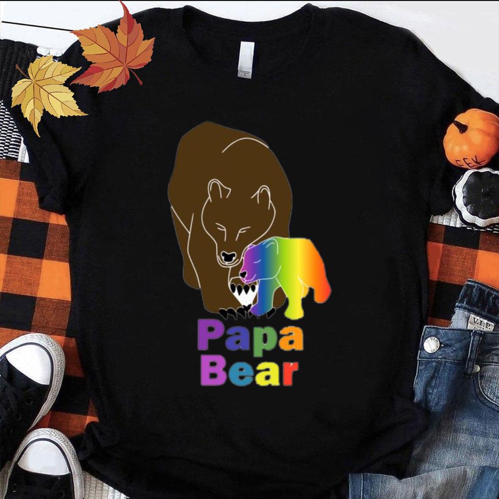 Lgbt Pride Papa Bear Rainbow Fathers Day t-shirt